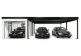 Garden house with Hormann safety garage door