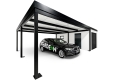 Garden house with Hormann safety garage door