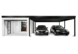 Garden house with Hormann safety garage door