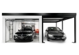 Garden house with Hormann safety garage door