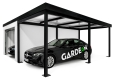 Garden house with Hormann safety garage door
