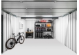 Garden house with Hormann safety garage door