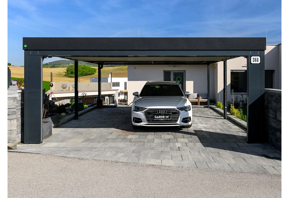 GARDEON® Carport mit sicherem Hörmann Garagentor