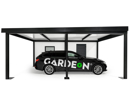GARDEON® Garage mit Hörmann Garagentor, Fenster und Carport links