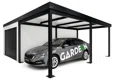 GARDEON® Garage mit Hörmann Garagentor, Fenster und Carport rechts