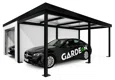 GARDEON® Garage mit Hörmann Garagentor, Fenster und Carport rechts