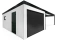 GARDEON® Garage mit Hörmann Garagentor, Fenster und Carport rechts