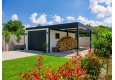 GARDEON® Garage mit Hörmann Garagentor, Fenster und Carport rechts