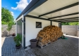 GARDEON® Garage mit Hörmann Garagentor, Fenster und Carport rechts