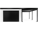 GARDEON® Garage mit Hörmann Garagentor, Fenster und Carport rechts