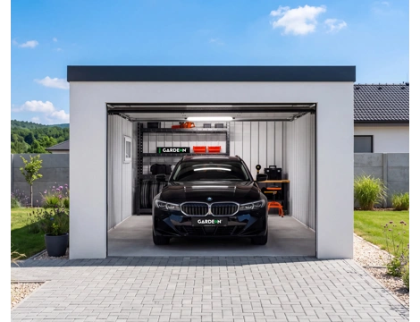 GARDEON® Garage mit Hörmann Garagentor und Fenster