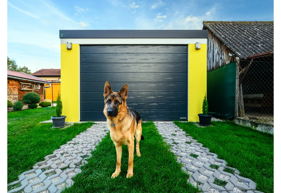 GARDEON® Garage mit Hörmann Garagentor und zwei Fenstern
