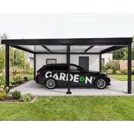 GARDEON® Garage mit Hörmann-Sektionaltor (2500 × 2125 mm) und Carport