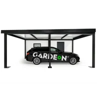 GARDEON® Garage mit Hörmann-Sektionaltor (2500 × 2125 mm) und Carport