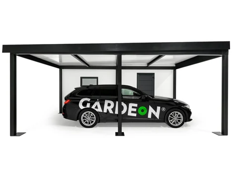 GARDEON® Garage mit Hörmann-Sektionaltor (2500 × 2125 mm) und Carport