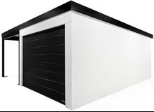 GARDEON® Garage mit Hörmann-Sektionaltor (3000 × 2125 mm) und Carport
