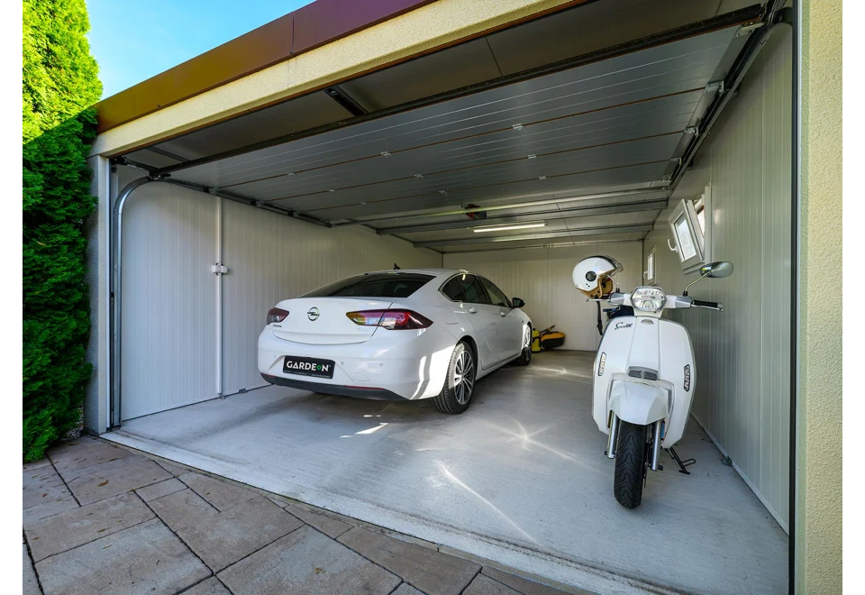 GARDEON® Garage mit Hörmann-Sektionaltor (4000 × 2125 mm)