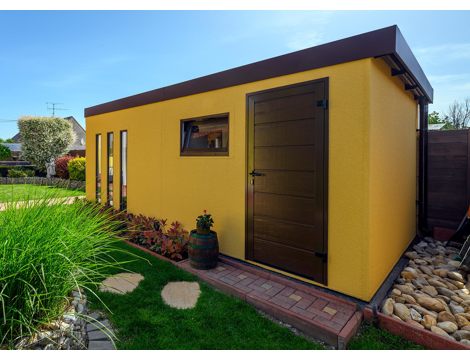 GARDEON® Garage mit Hörmann Toren und Türen, Fenster und 4 Lichtbänder