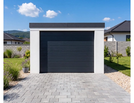 GARDEON® Garage mit Hörmann-Türen und zwei Fenstern