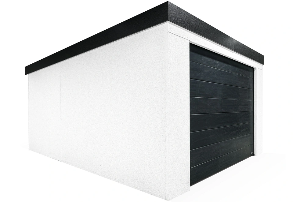 GARDEON® Garage mit Hörmann-Türen und zwei Fenstern