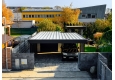GARDEON® Garage mit Tür, Fenster, 2 Lichtbänder und Carport