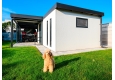 GARDEON® Garage mit Tür, Fenster, 2 Lichtbänder und Carport