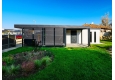 GARDEON® Garage mit Tür, Fenster, 2 Lichtbänder und Carport