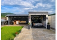 GARDEON® Garage mit Tür, Fenster, Dachfenster und Carport