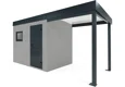 GARDEON® Gartenhaus mit Hörmann-Tür, Fenster und überdachtem Bereich