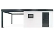 GARDEON® Gartenhaus mit Hörmann-Tür, Fenster und überdachtem Bereich