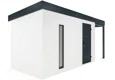 GARDEON® Gartenhaus mit Hörmann-Tür, Lichtband und überdachtem Bereich