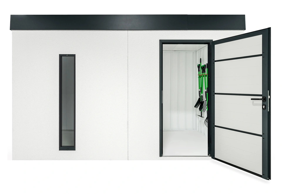 GARDEON® Gartenhaus mit Hörmann-Tür und Lichtband