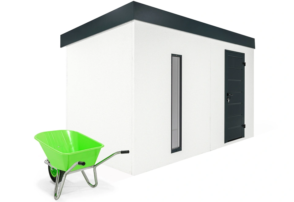 GARDEON® Gartenhaus mit Hörmann-Tür und Lichtband