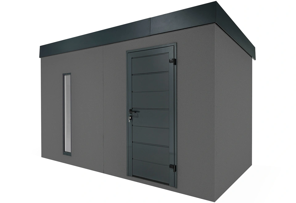 GARDEON® Gartenhaus mit Hörmann-Tür und Lichtband