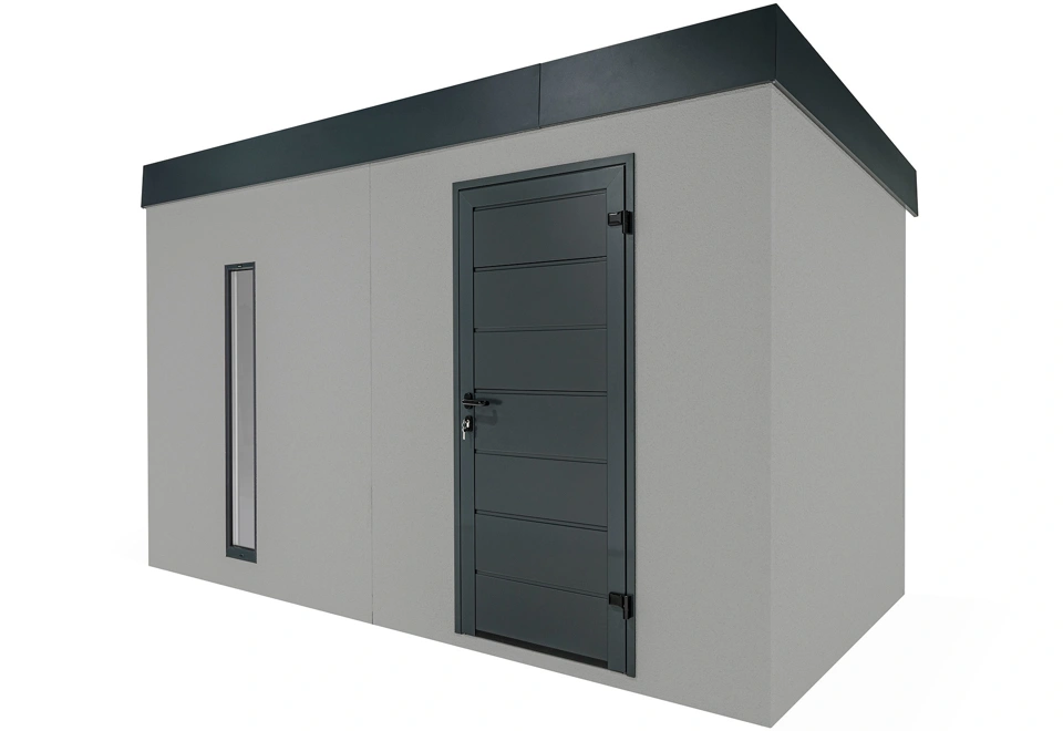 GARDEON® Gartenhaus mit Hörmann-Tür und Lichtband