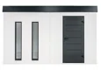 GARDEON® Gartenhaus mit Hörmann-Tür und zwei Lichtbändern