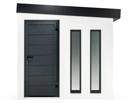 GARDEON® Gartenhaus mit Hörmann-Tür und zwei Lichtbändern