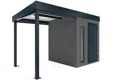 GARDEON® Gartenhaus mit Hörmann-Türen, Lichtband und überdachtem Bereich