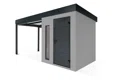 GARDEON® Gartenhaus mit Hörmann-Türen, Lichtband und überdachtem Bereich