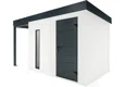 GARDEON® Gartenhaus mit Hörmann-Türen, Lichtband und überdachtem Bereich