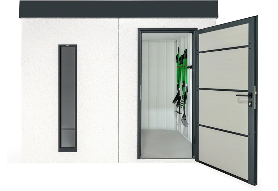 GARDEON® Gartenhaus mit Hörmann-Türen und  Lichtband