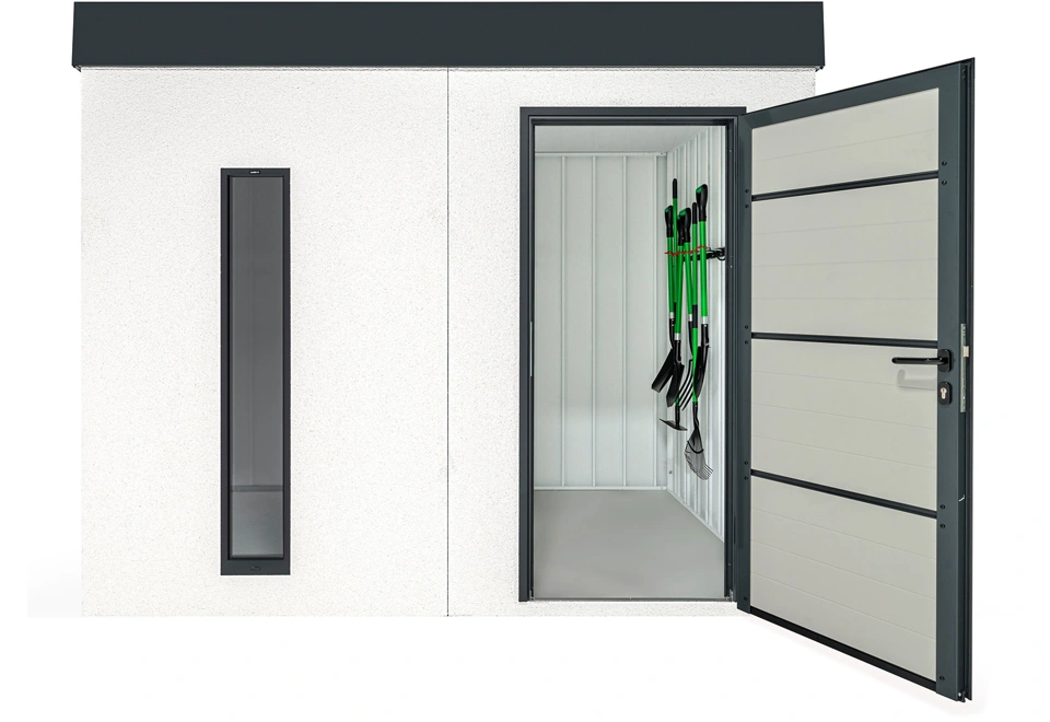 GARDEON® Gartenhaus mit Hörmann-Türen und Lichtband