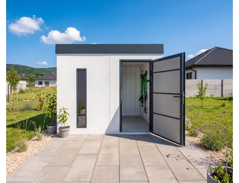 GARDEON® Gartenhaus mit Hörmann-Türen und  Lichtband