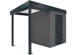 GARDEON® Gartenhaus mit Hörmann-Türen und überdachtem Bereich