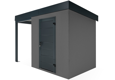 GARDEON® Gartenhaus mit Hörmann-Türen und überdachtem Bereich