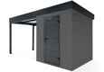 GARDEON® Gartenhaus mit Hörmann-Türen und überdachtem Bereich