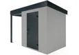 GARDEON® Gartenhaus mit Hörmann-Türen und überdachtem Bereich