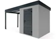 GARDEON® Gartenhaus mit Hörmann-Türen und überdachtem Bereich