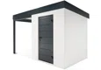GARDEON® Gartenhaus mit Hörmann-Türen und überdachtem Bereich