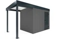 GARDEON® Gartenhaus mit Hörmann-Türen und überdachtem Bereich
